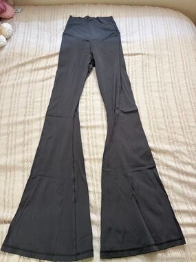 Aerie Charcoal Cross Over Flare Leg Pants